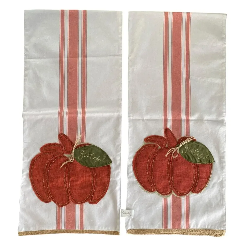 Splendid Home Embroidered Pumpkin Harvest Fall Table Runner 72